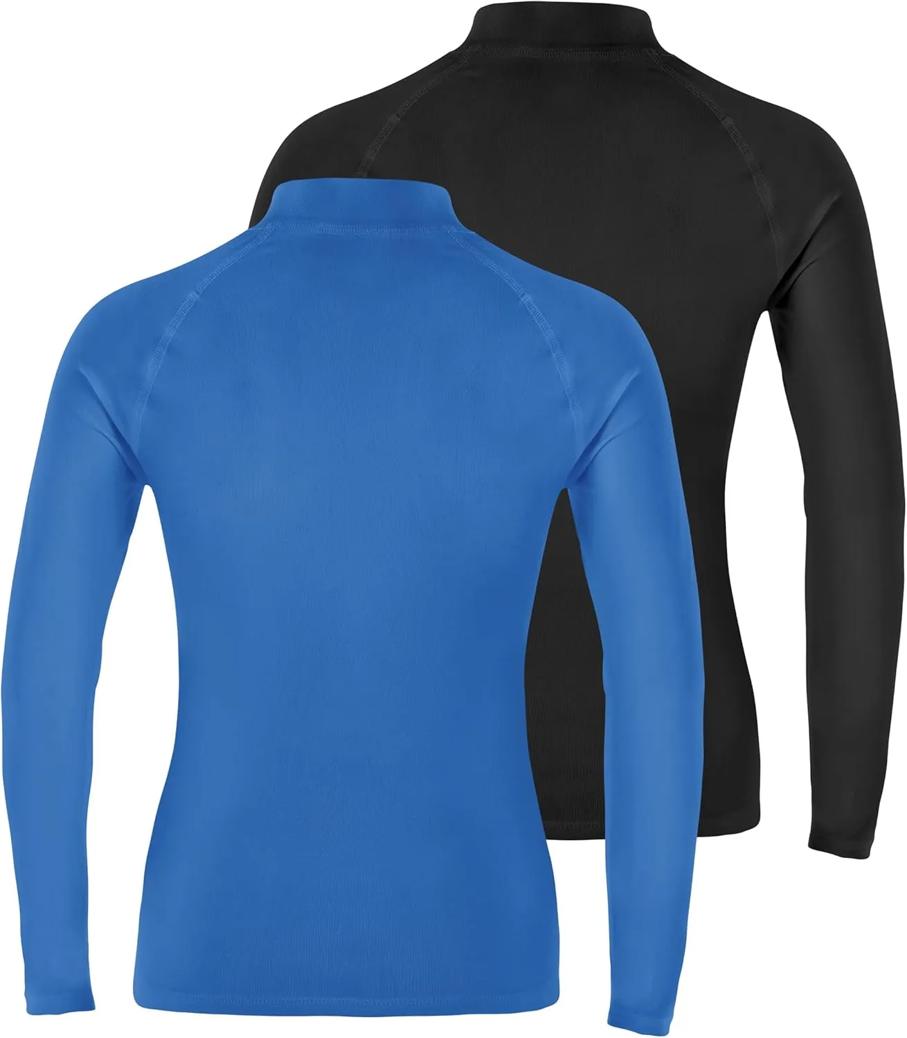 Roadbox Boys Girls Compression Shirts - Youth Long Sleeve Athletic Undershirt Mock Neck for Football Baseball Basketball