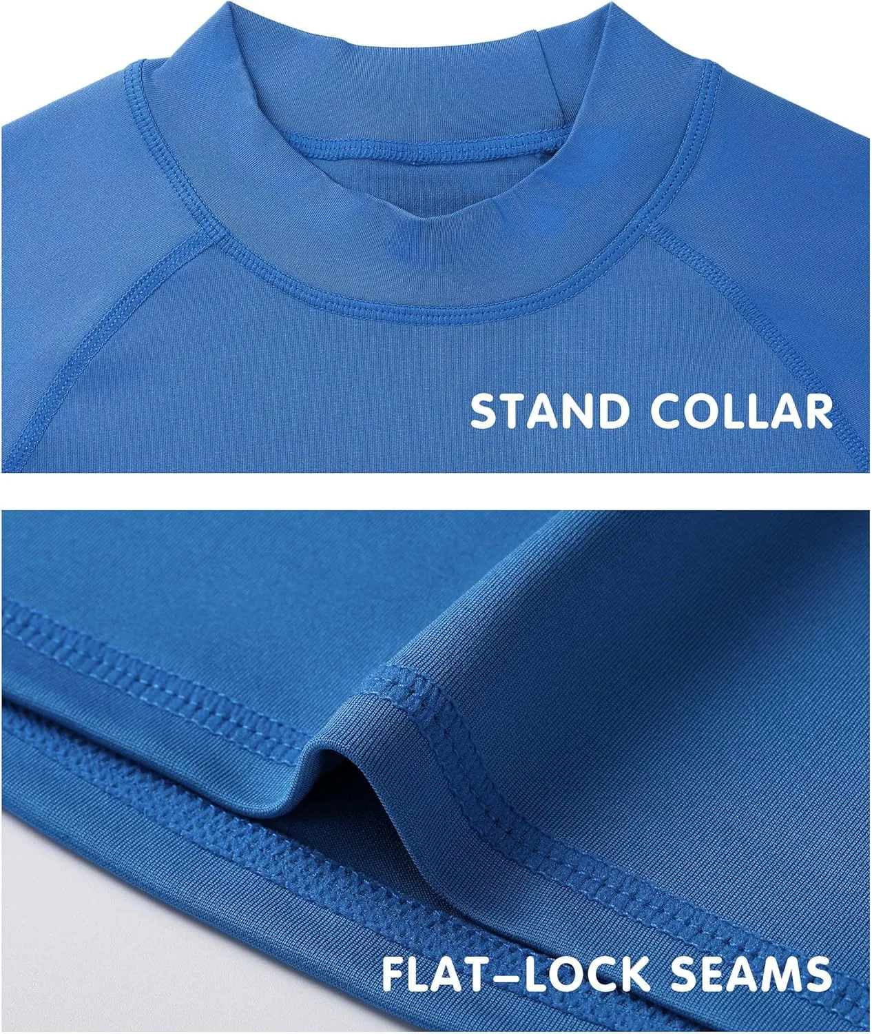 Roadbox Boys Girls Compression Shirts - Youth Long Sleeve Athletic Undershirt Mock Neck for Football Baseball Basketball