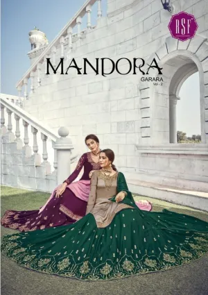 RSF LAUNCHES MANDORA VOL.2 SATIN GEORGETTE HEAVY WORK DRESS MATERIAL