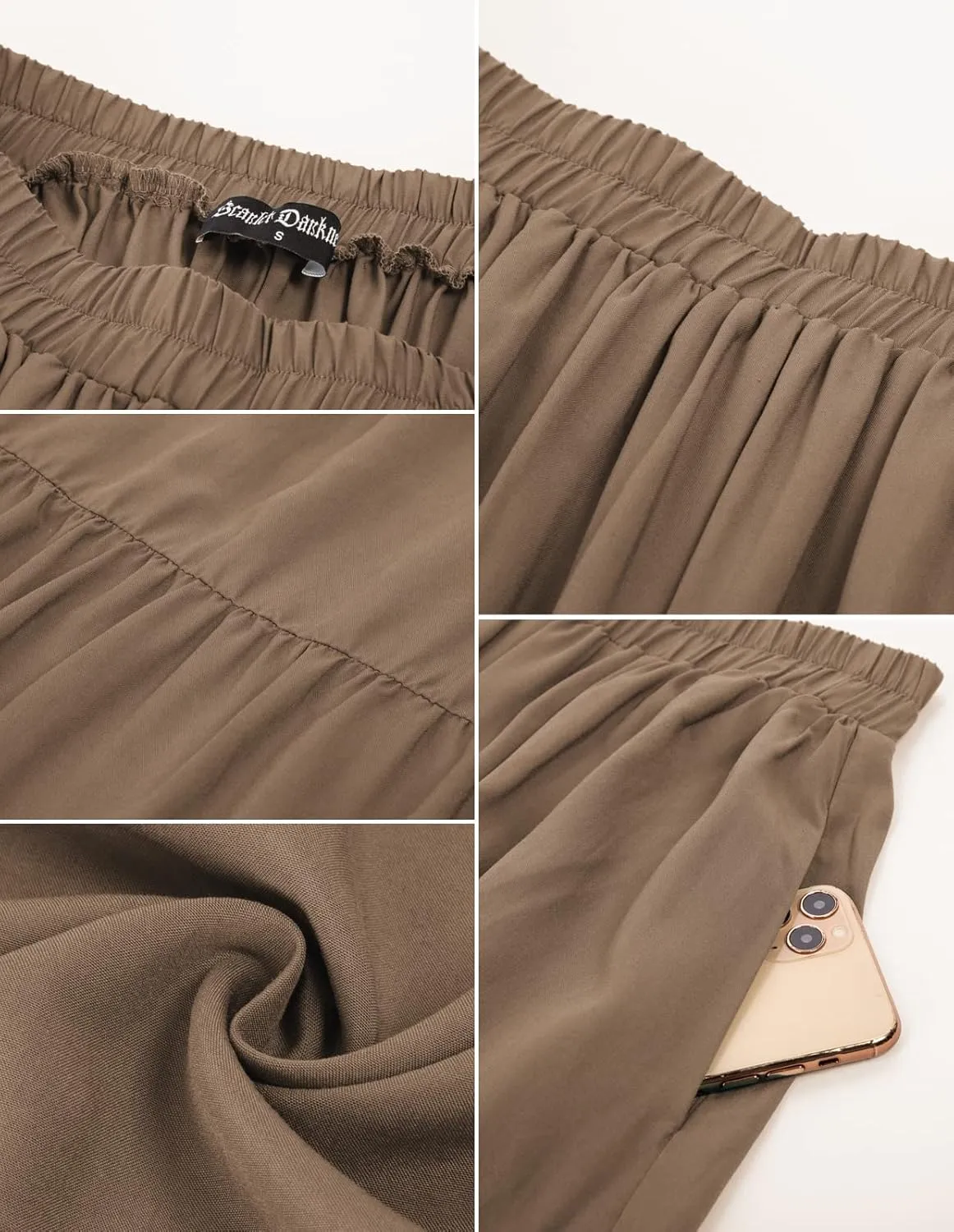 Scarlet Darkness Maxi Long Skirts for Women Summer Flowy Renaissance Skirt with Pockets