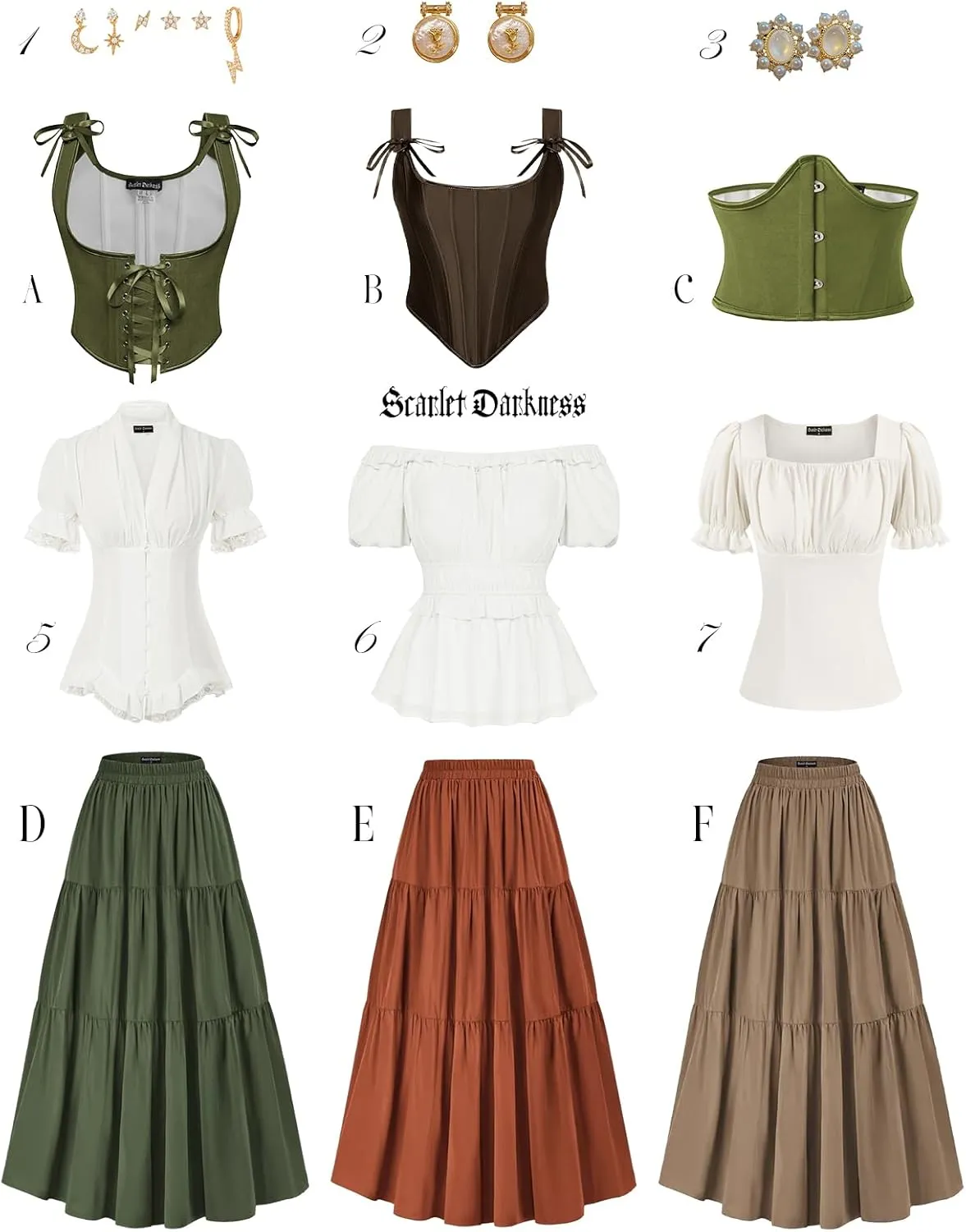 Scarlet Darkness Maxi Long Skirts for Women Summer Flowy Renaissance Skirt with Pockets
