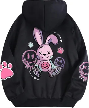 SHENHE Women's Letter Print Thermal Lined Hooded Sweatshirt Graphic Hoodie Pullover