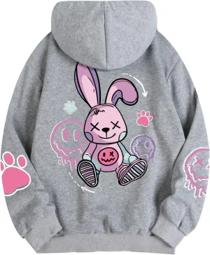 SHENHE Women's Letter Print Thermal Lined Hooded Sweatshirt Graphic Hoodie Pullover