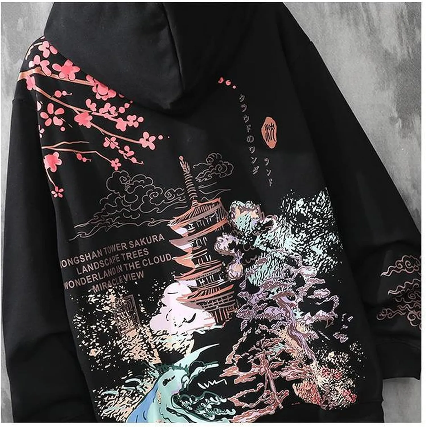 SHINsuke Men Women Japanese Anime Hoodie Y2K Harajuku Sakura Sweatshirt Korean Long Sleeve Fleece Pullover Tops Clothes