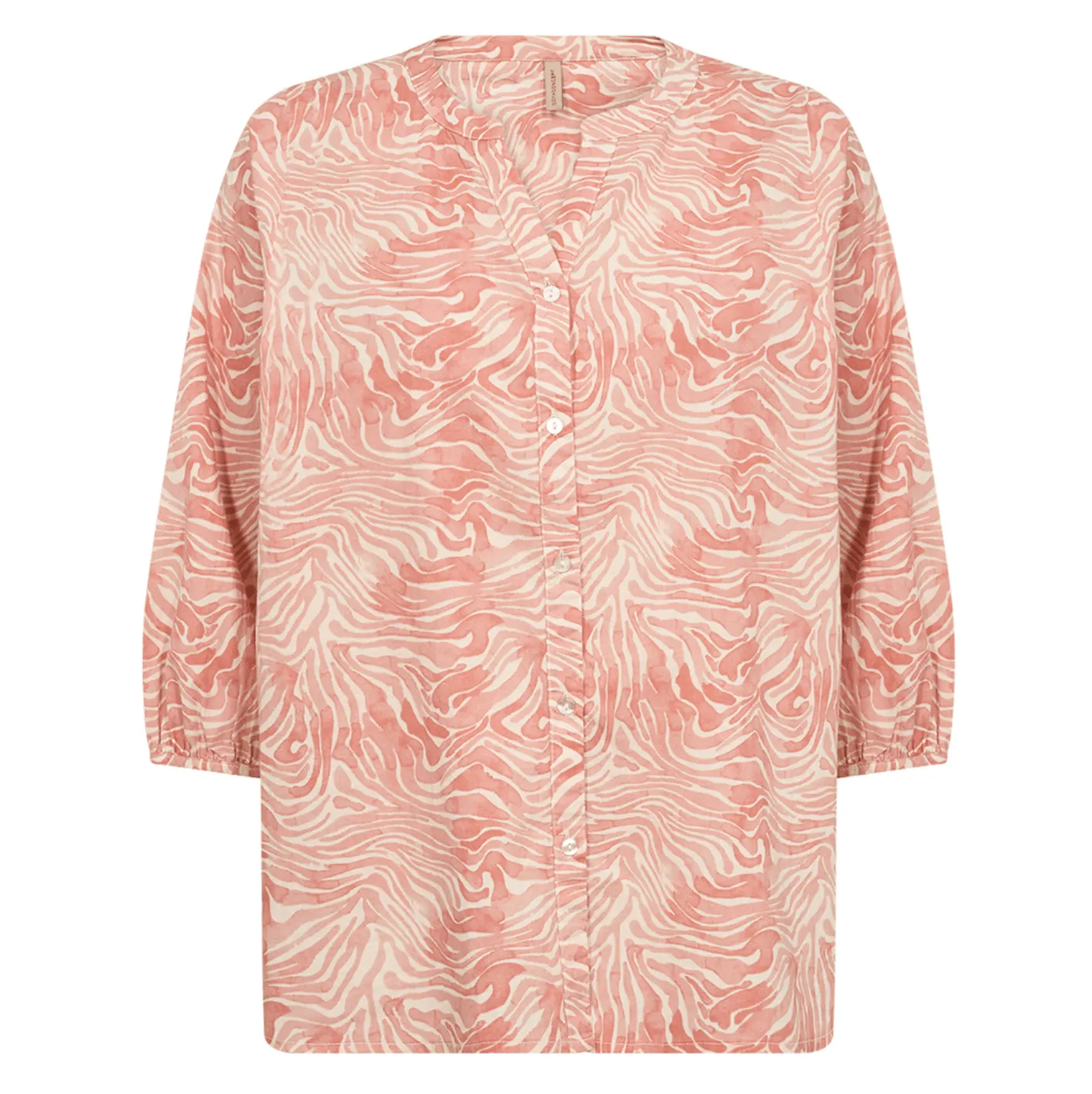 Soya Concept Peggy Printed Button Front Blouse - 41060