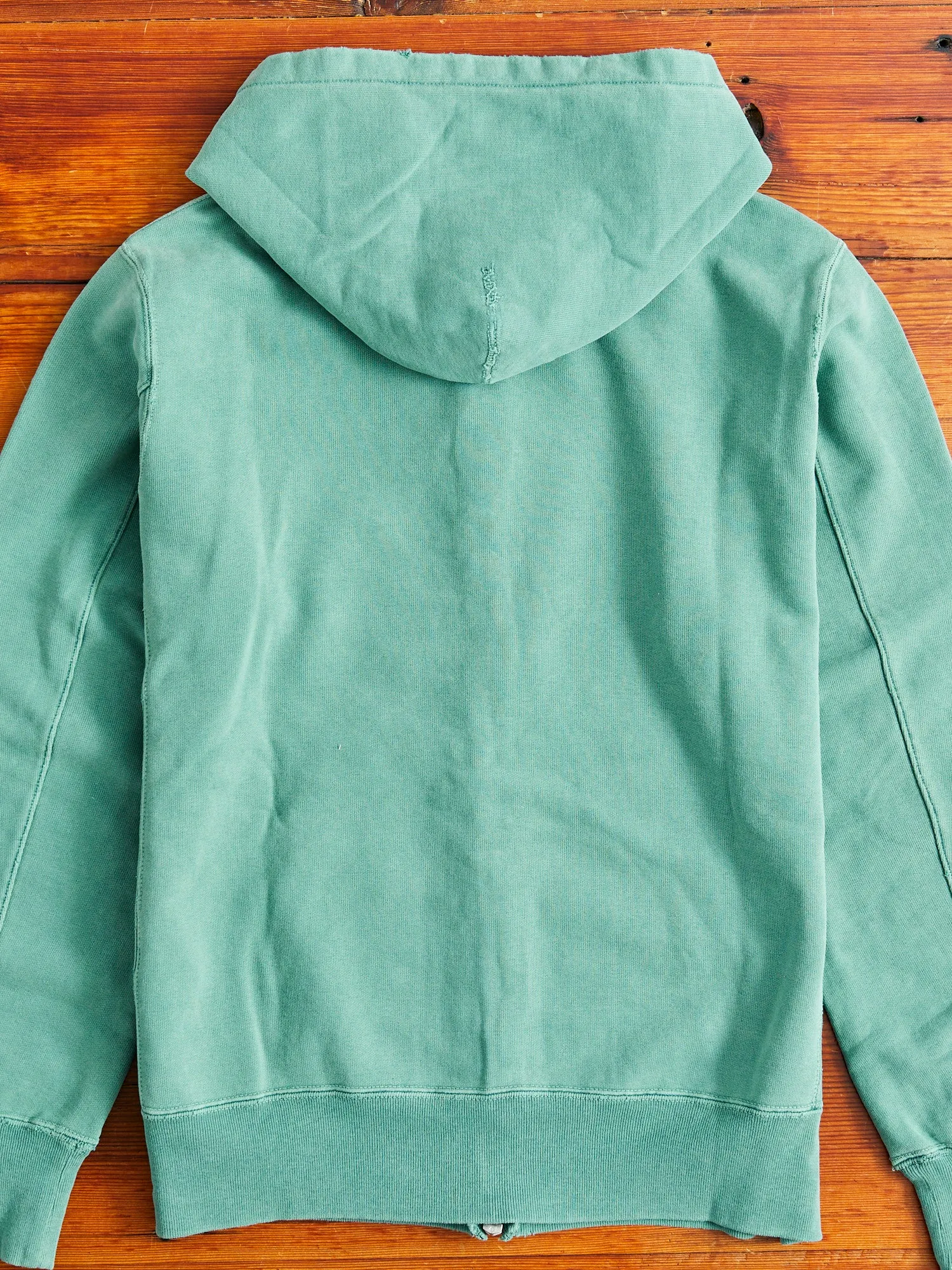 Special Finish Zip Hoodie in Green