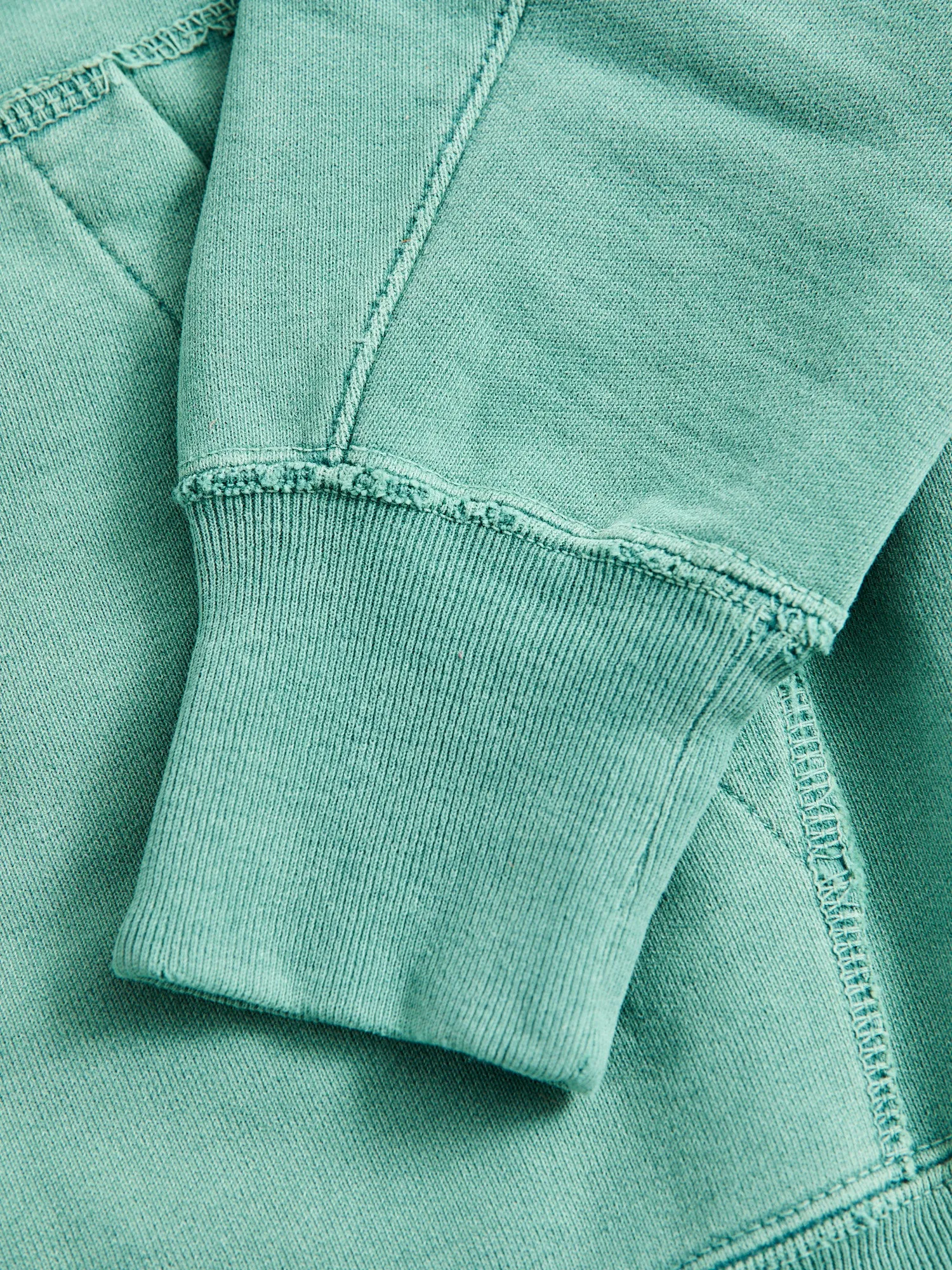 Special Finish Zip Hoodie in Green