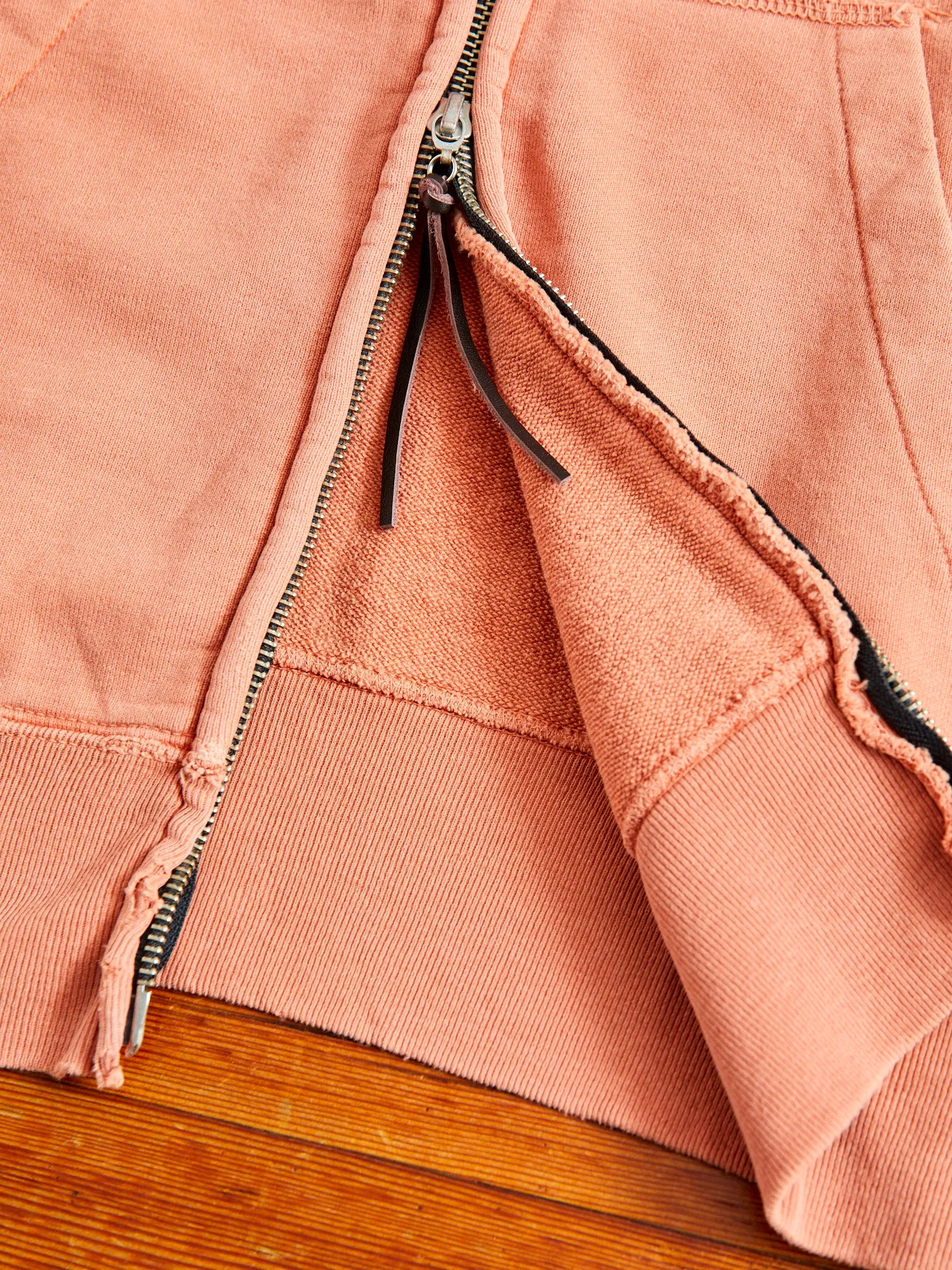 Special Finish Zip Hoodie in Orange
