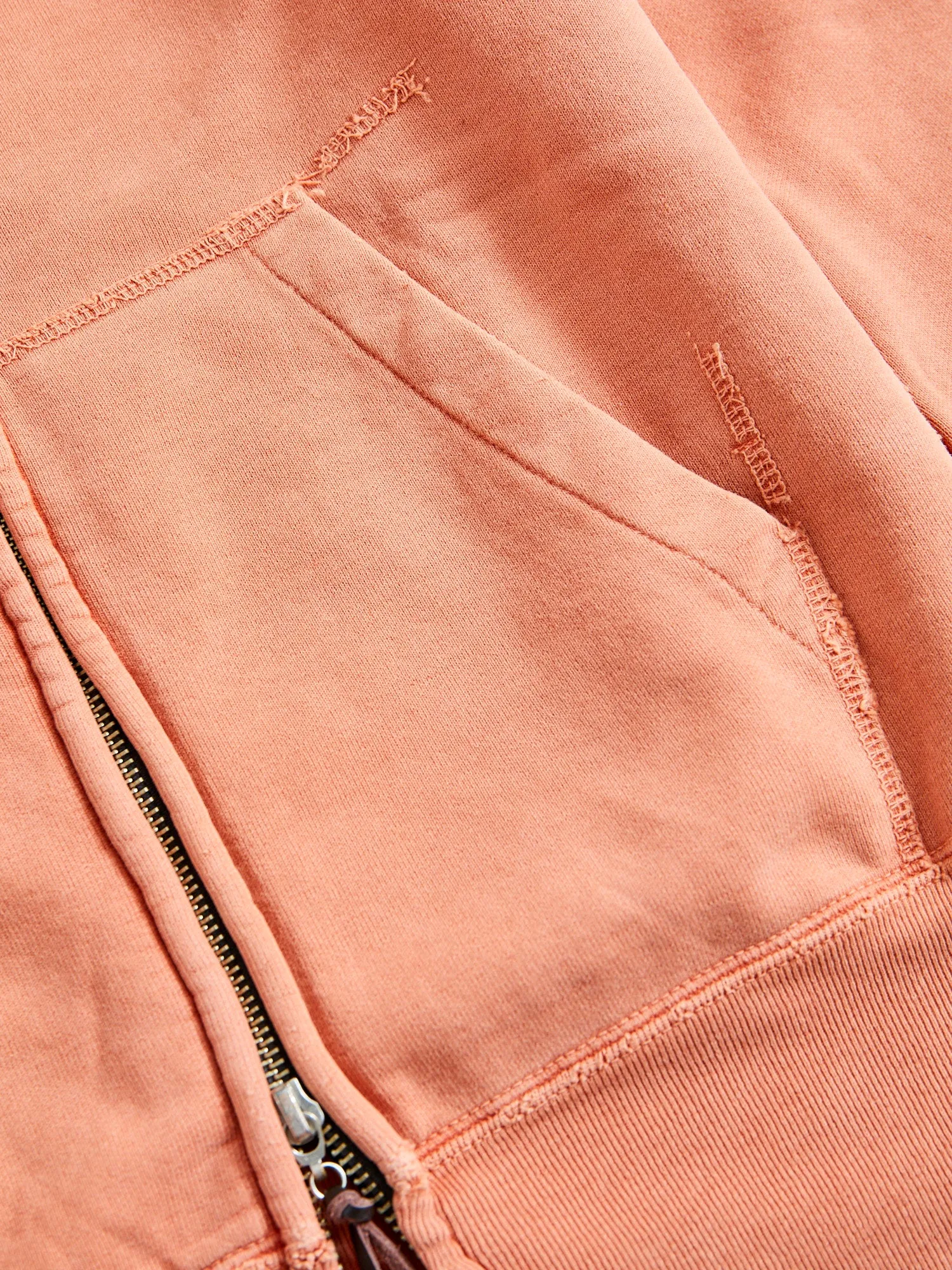 Special Finish Zip Hoodie in Orange