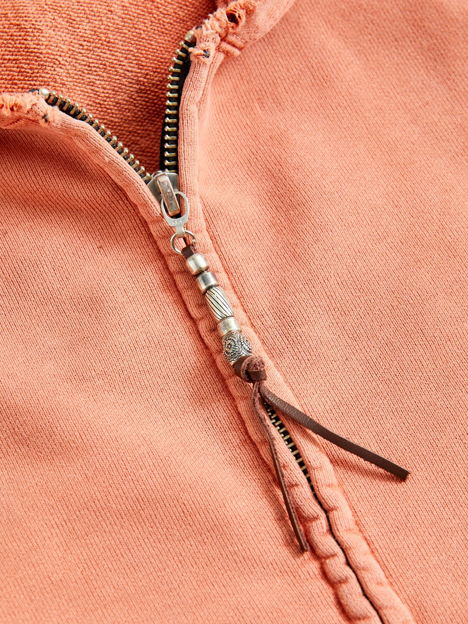 Special Finish Zip Hoodie in Orange