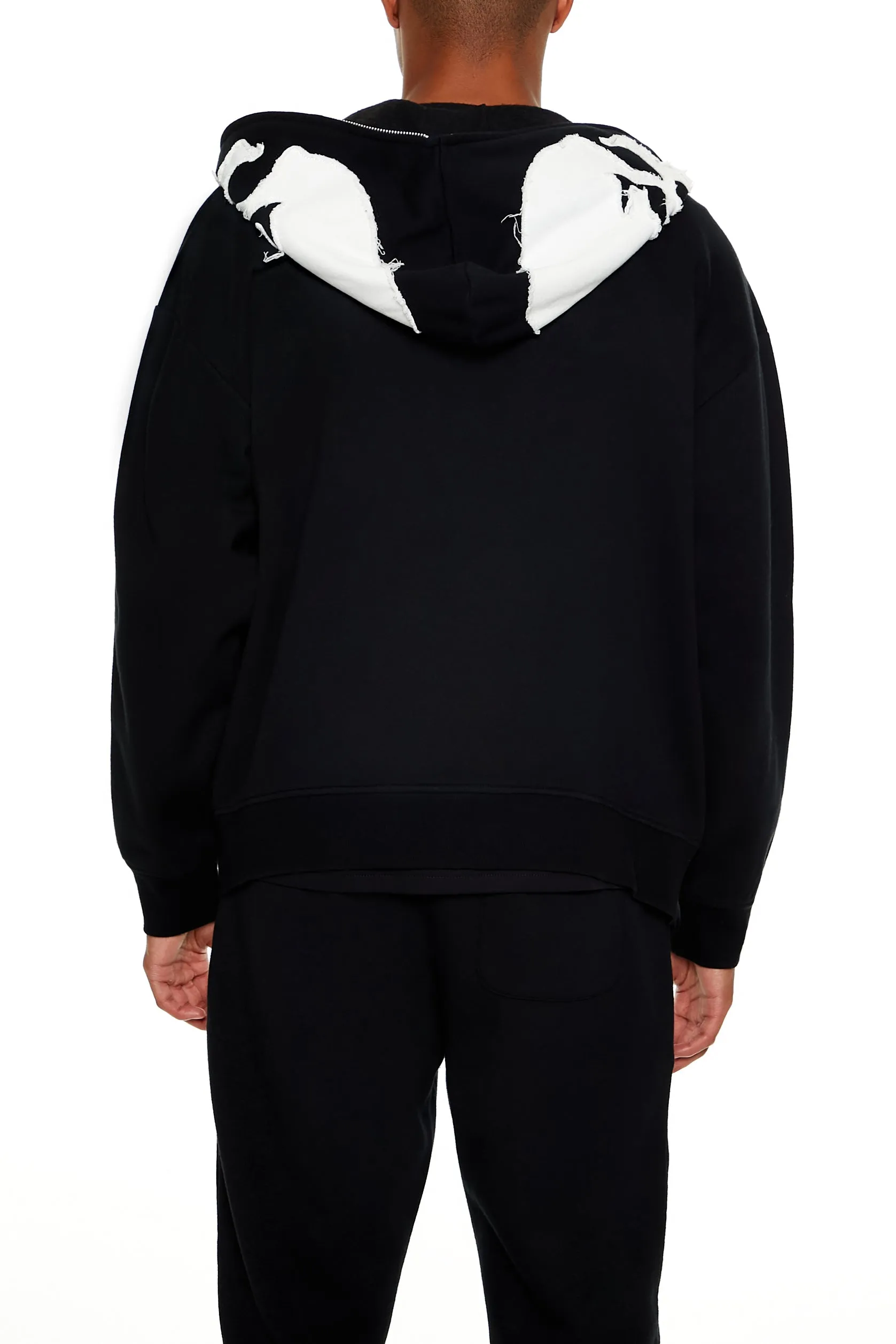 Stitched Skeleton Zip-Up Hoodie
