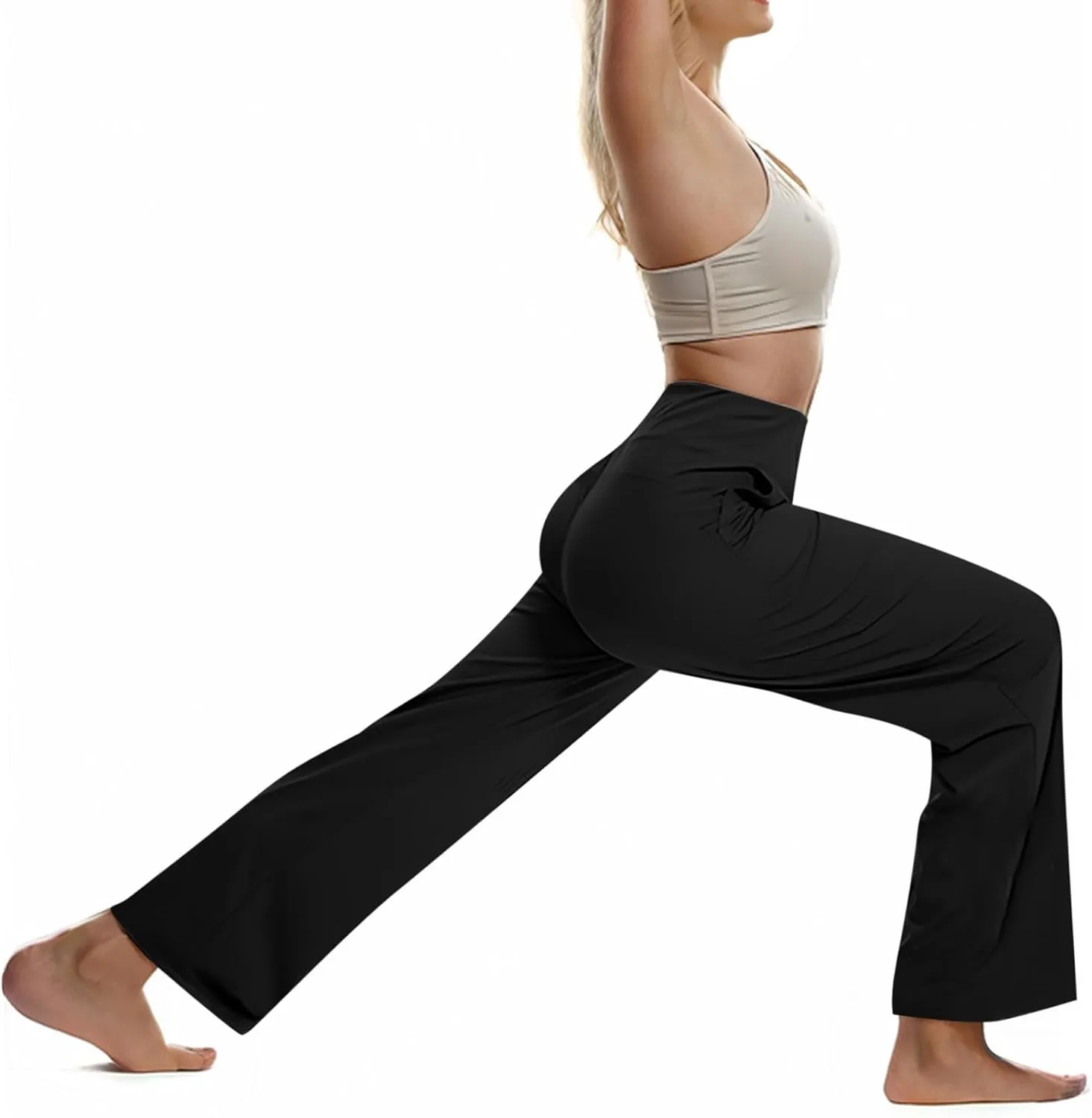 TARIENDY Yoga Pants Women 2025 Wide Leg Pants High Waist Stretch Dressy Casual Sweatpants Loose Comfy Workout Trousers