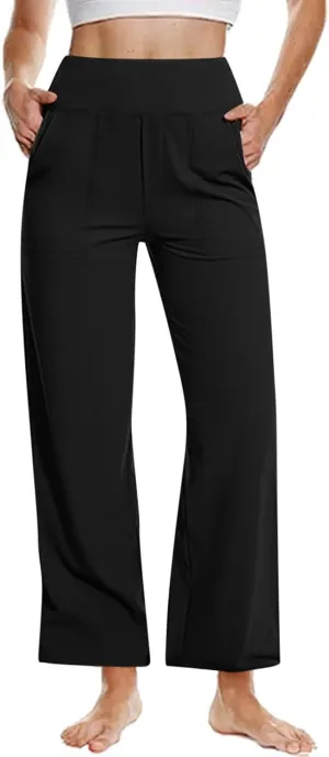 TARIENDY Yoga Pants Women 2025 Wide Leg Pants High Waist Stretch Dressy Casual Sweatpants Loose Comfy Workout Trousers