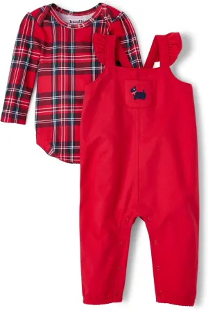 The Children's Place unisex-baby Long Sleeve Bodysuit and Pants Set 2-pack
