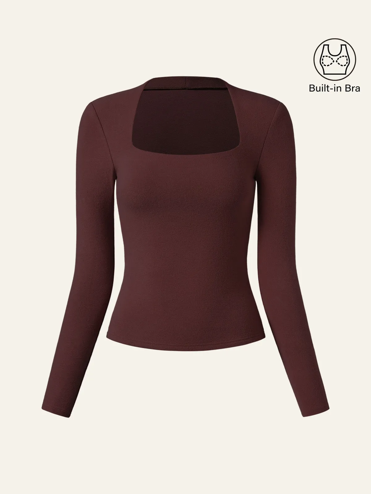 Thermal Brushed Tapered Neck Brami Top