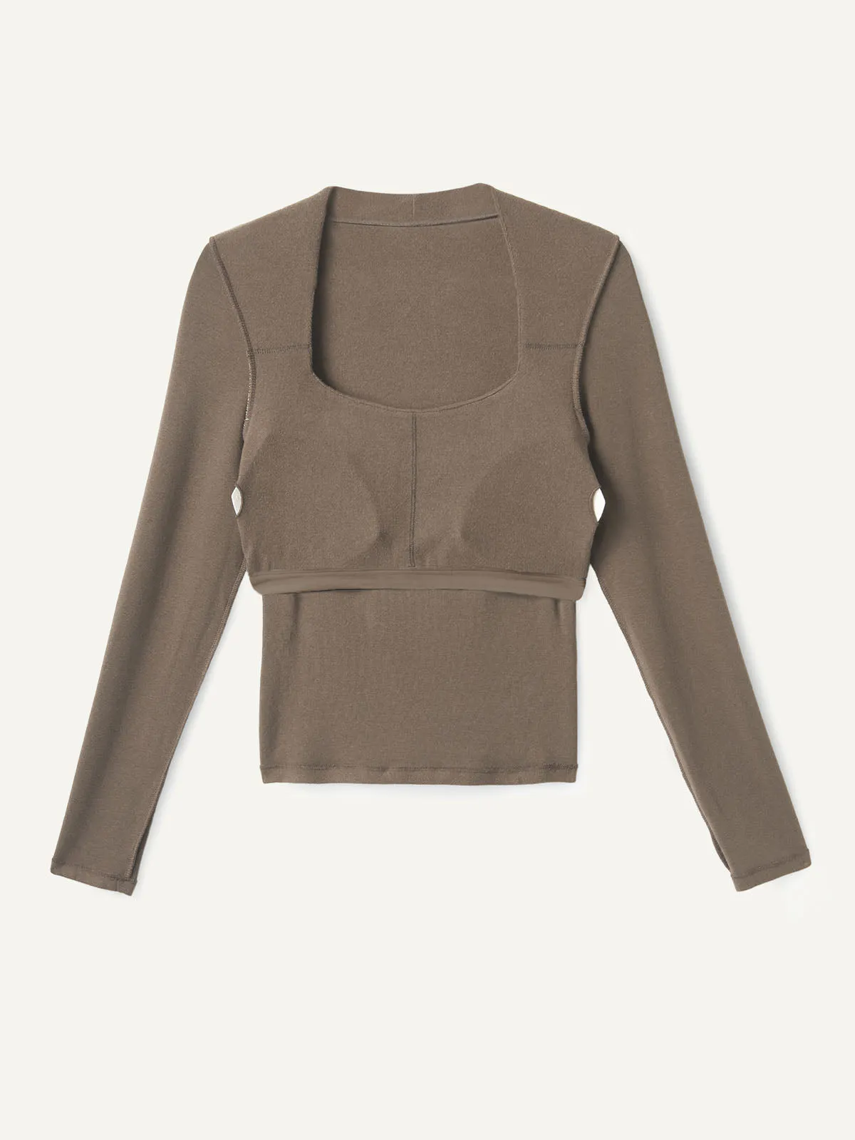 Thermal Brushed Tapered Neck Brami Top