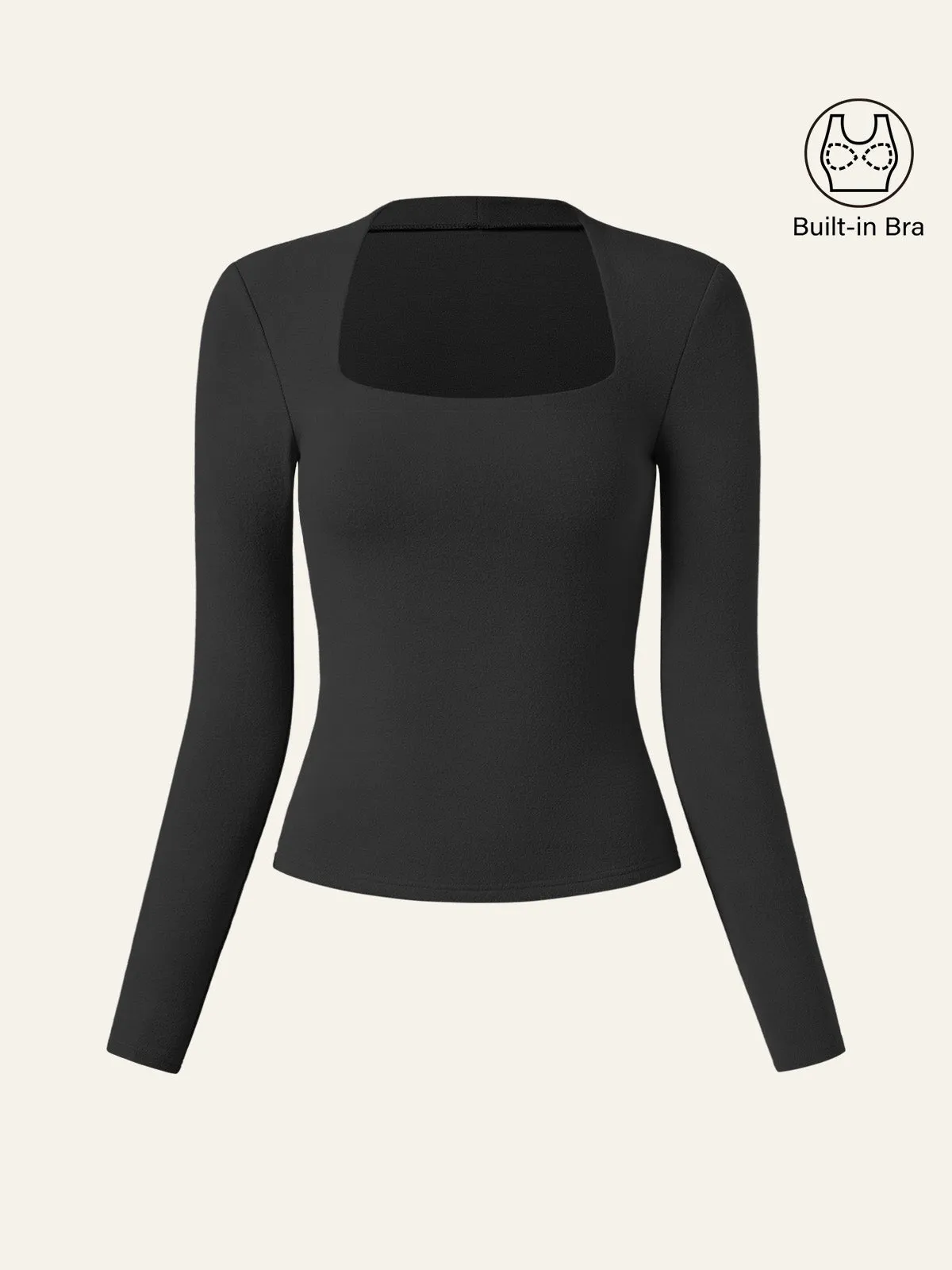 Thermal Brushed Tapered Neck Brami Top