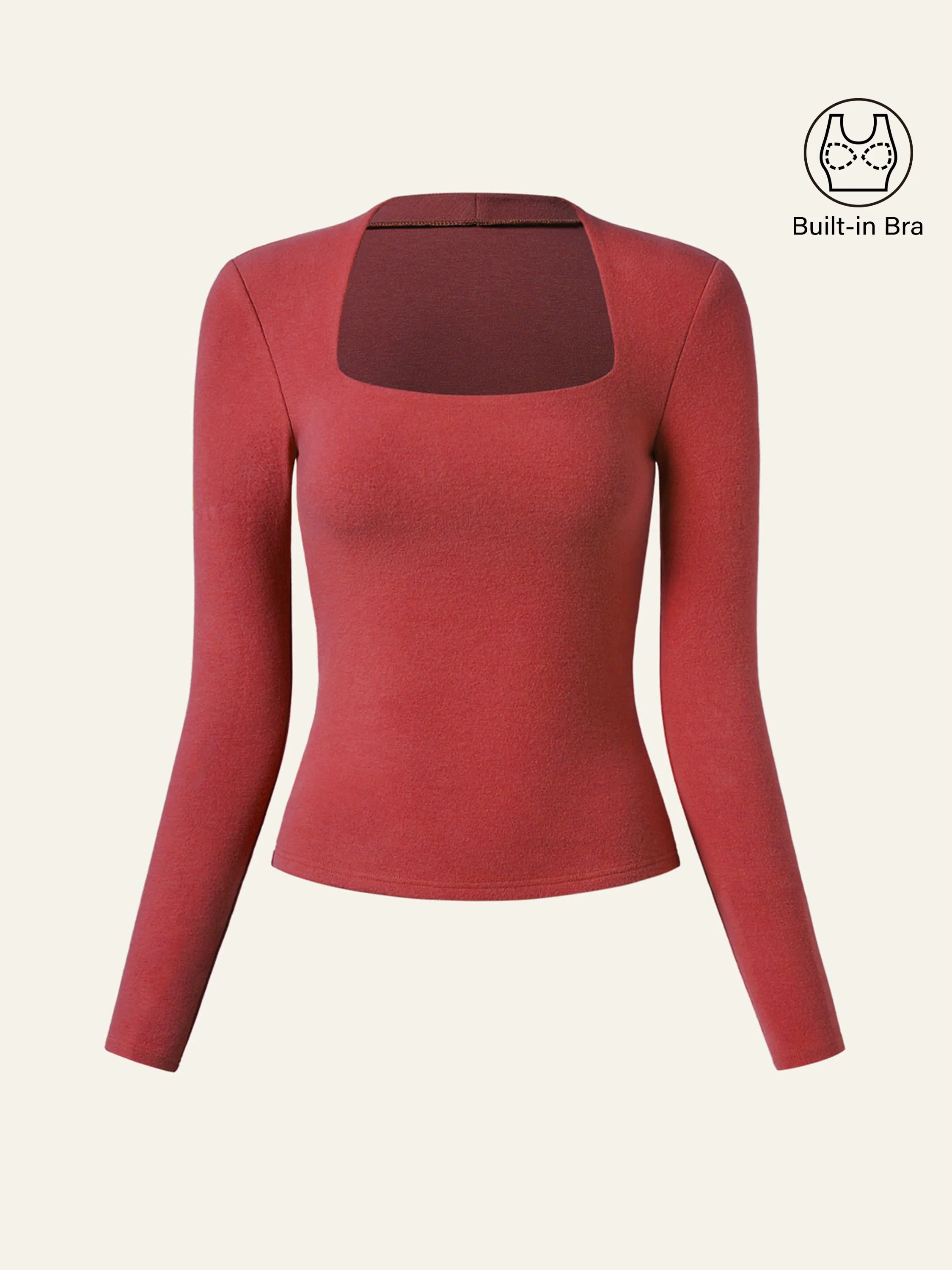 Thermal Brushed Tapered Neck Brami Top