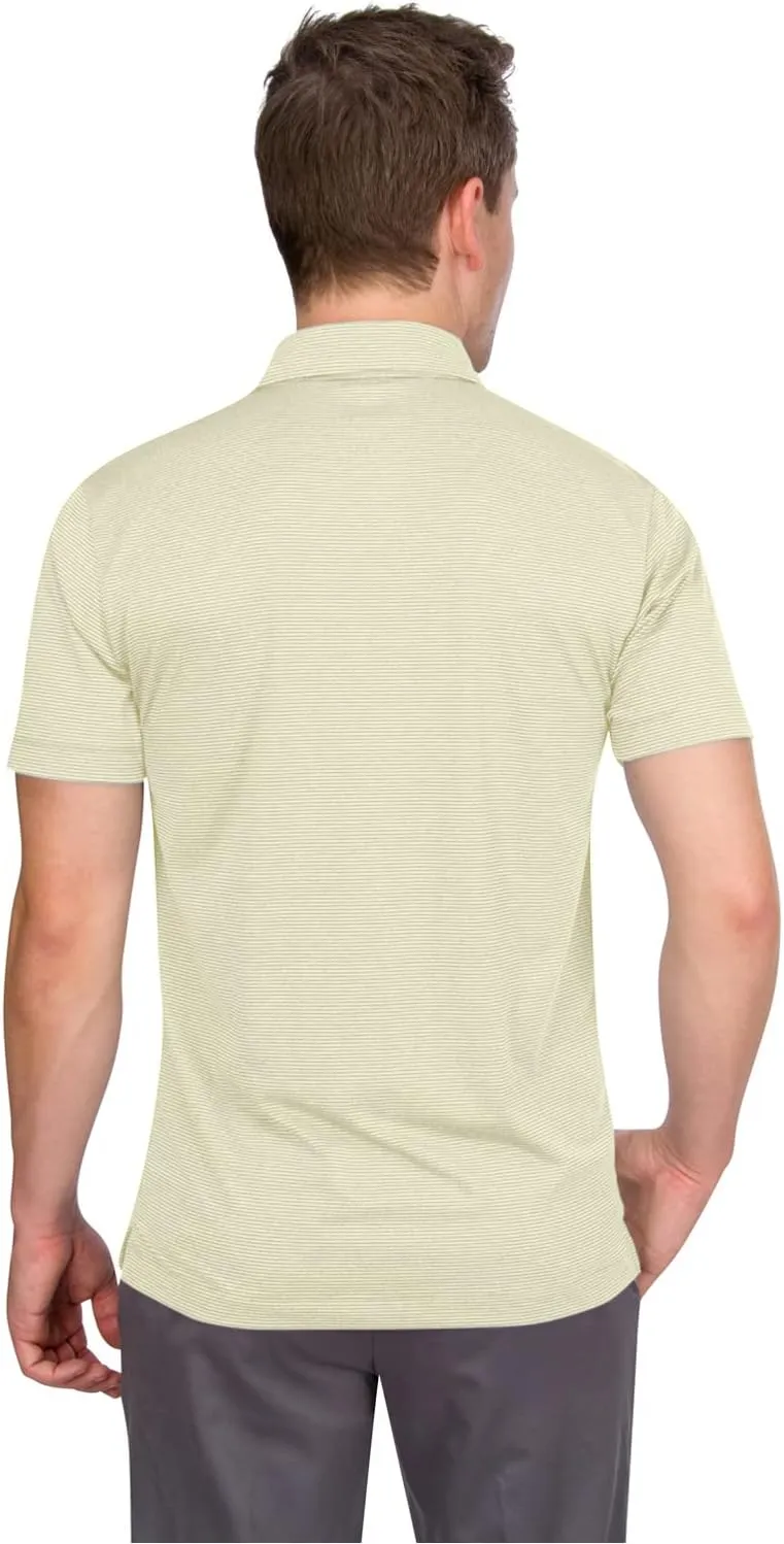 Three Sixty Six Golf Shirts for Men - Mens Quick Dry Polo Shirt - 4-Way Stretch & UPF 50