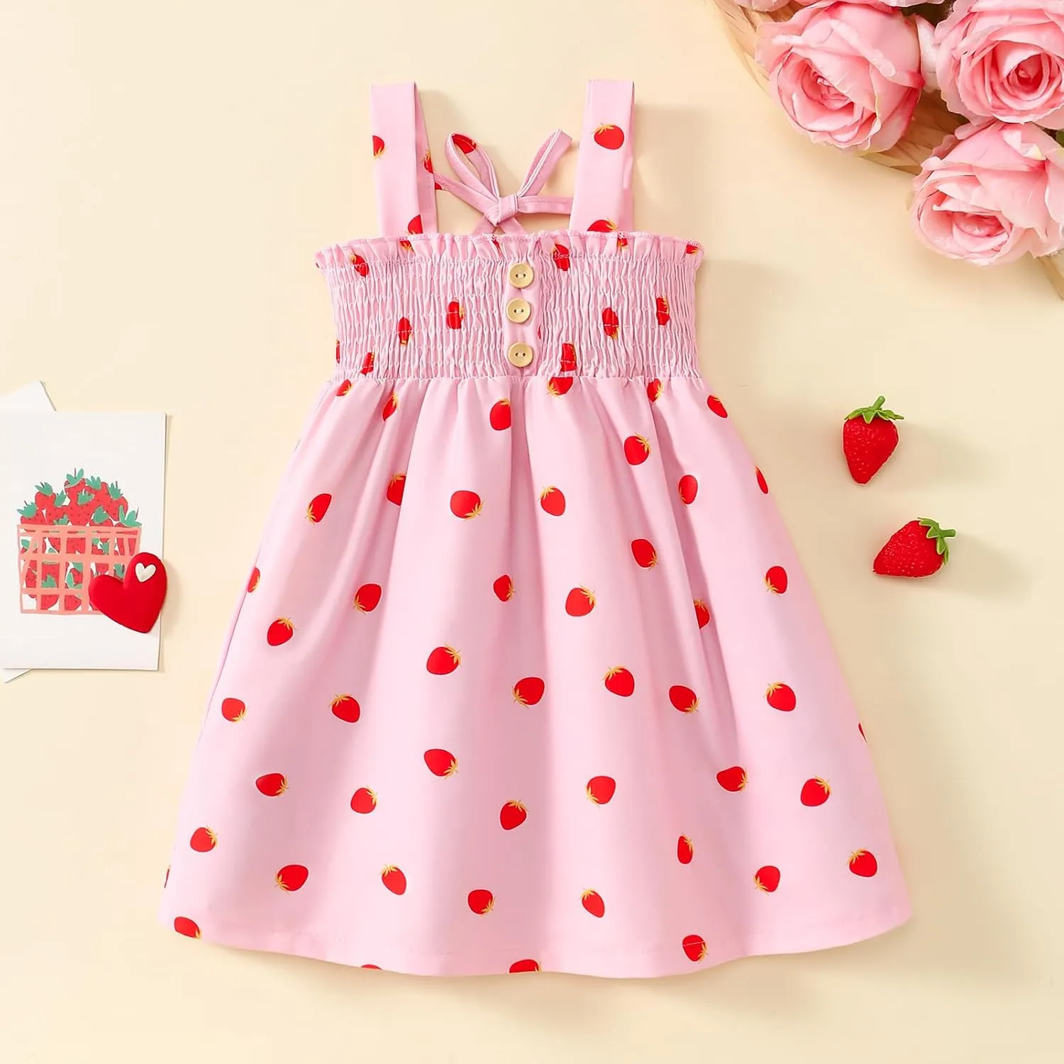 Toddler Baby Girl Dress Summer Clothes Suspender Sundress Kids Casual Sleeveless Beach Dresses