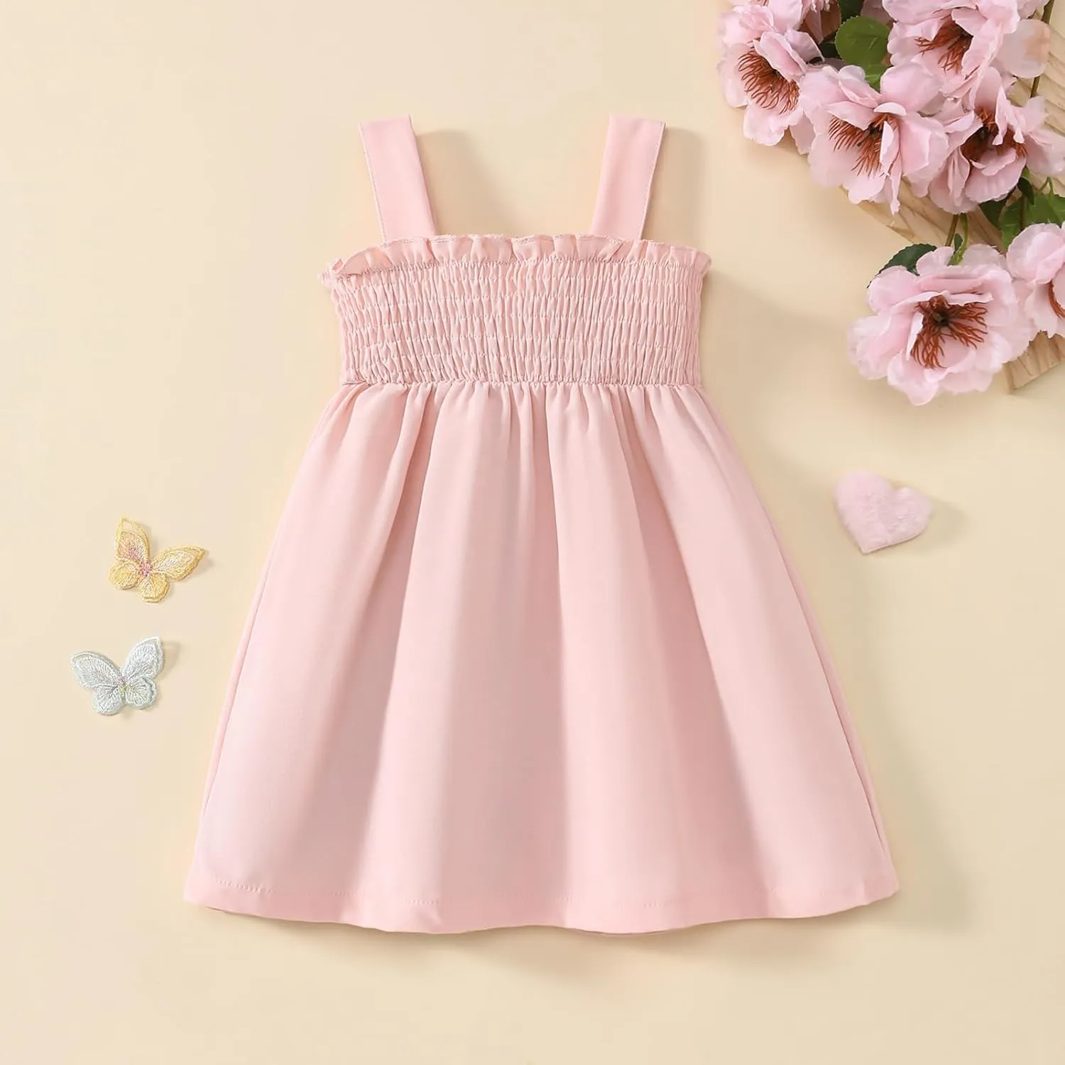 Toddler Baby Girl Dress Summer Clothes Suspender Sundress Kids Casual Sleeveless Beach Dresses