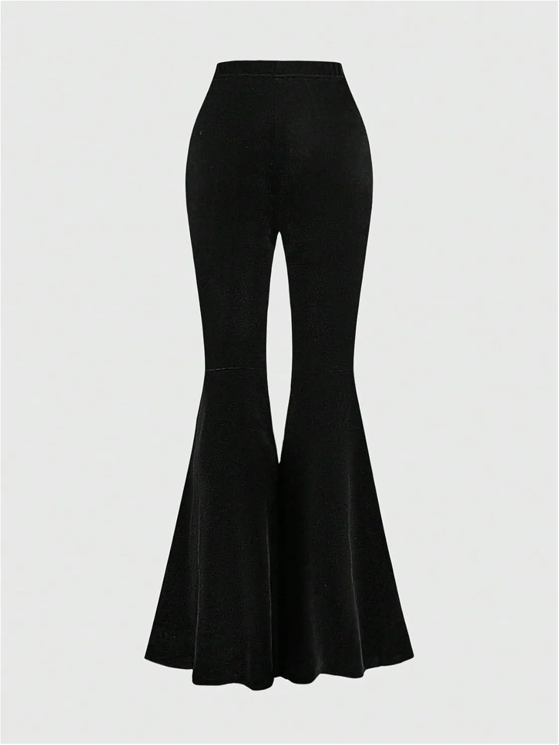 Verdusa Women's Bell Bottom Wide Leg Lace Pants Y2K Mesh Goth Flare Pants Party Clubwear