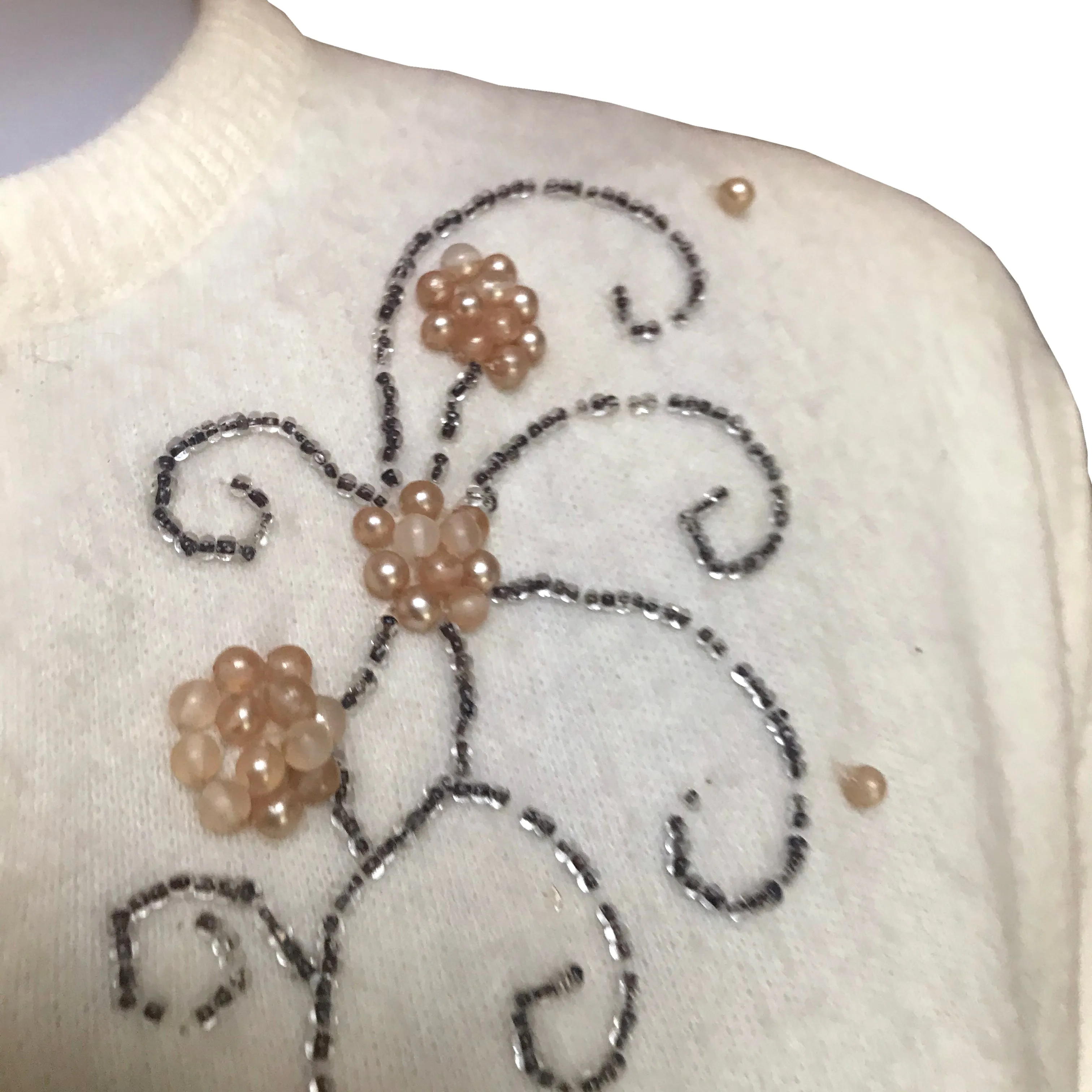 Vintage 1950s Amber Embellished Cardigan