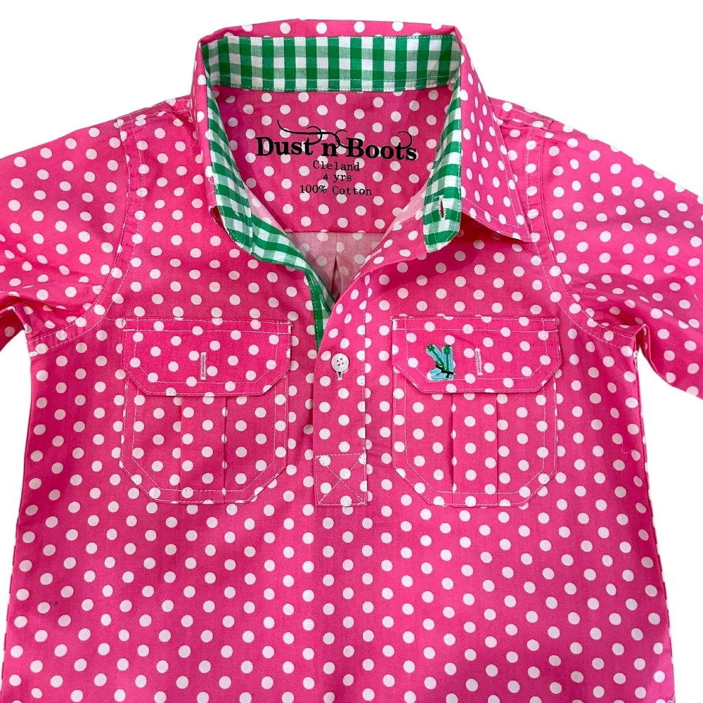 W-Fuchsia Spot/Green Check Trim