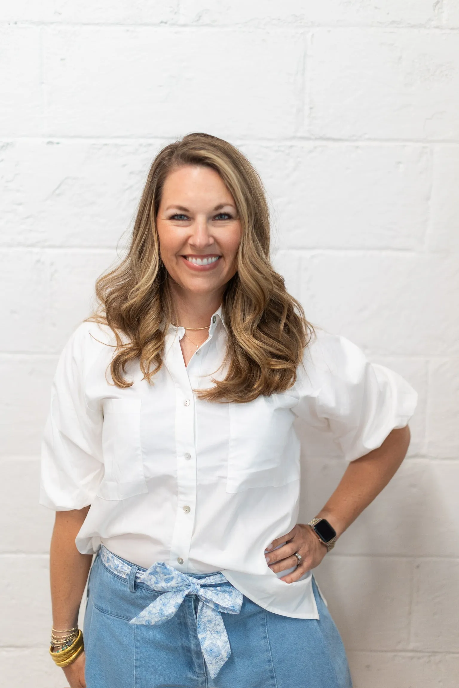 White Poplin Button Down