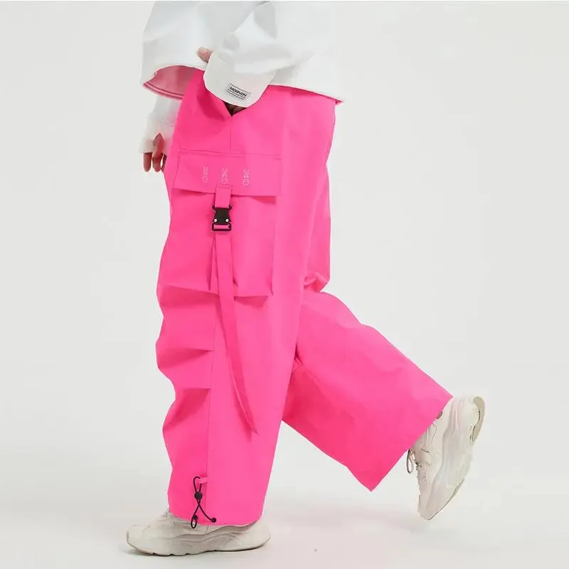 Winter Loose Fit Ski Pants Thicken Warm Outdoor Snow Pants
