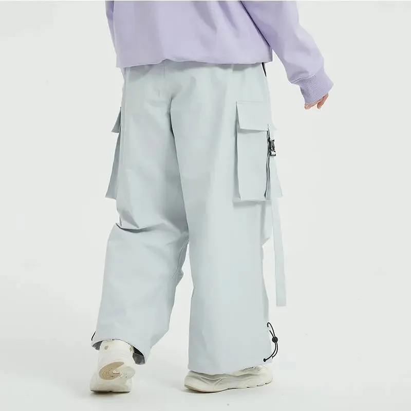 Winter Loose Fit Ski Pants Thicken Warm Outdoor Snow Pants