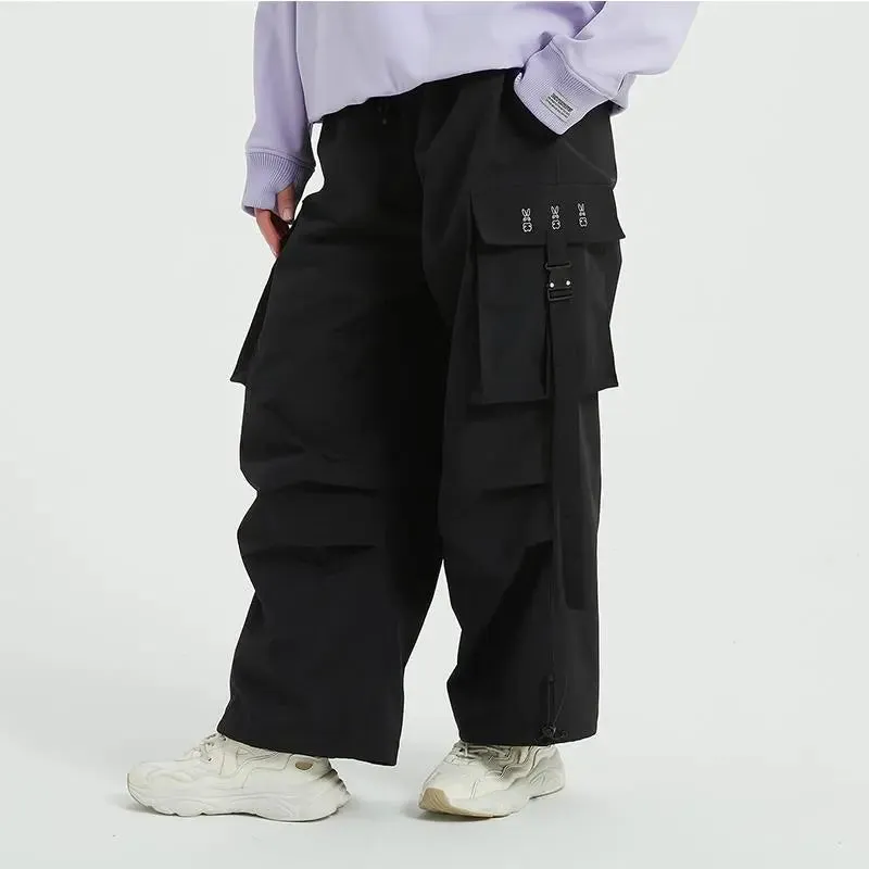 Winter Loose Fit Ski Pants Thicken Warm Outdoor Snow Pants