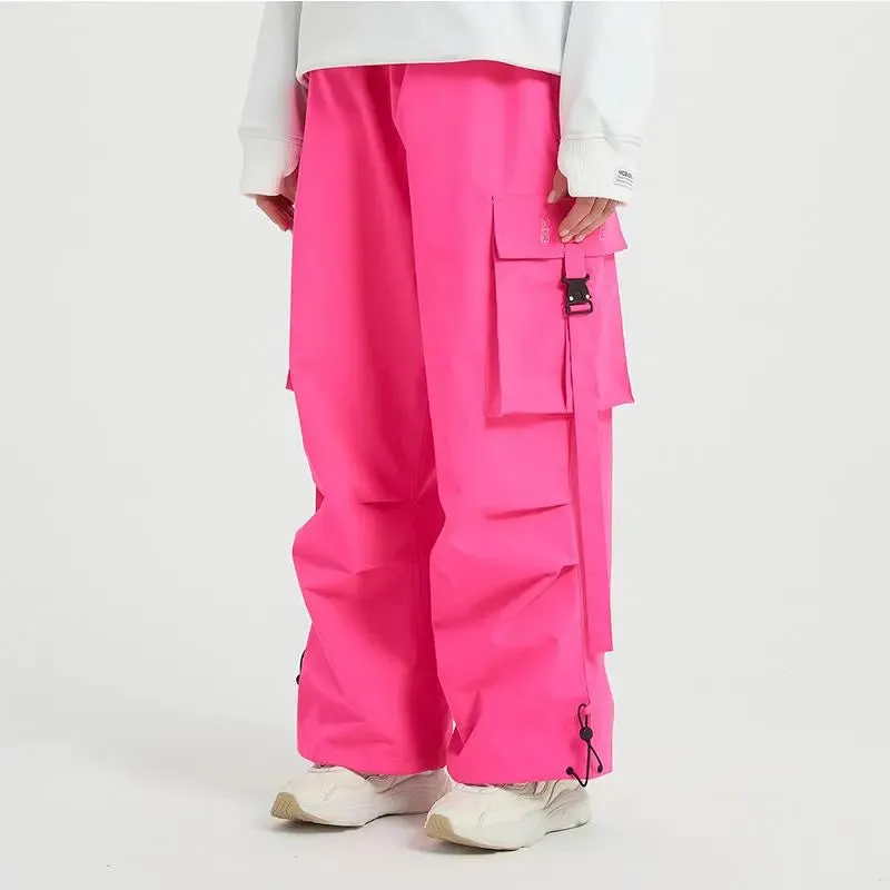 Winter Loose Fit Ski Pants Thicken Warm Outdoor Snow Pants