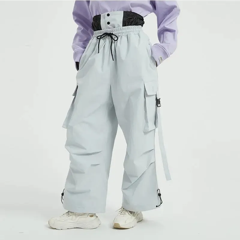Winter Loose Fit Ski Pants Thicken Warm Outdoor Snow Pants