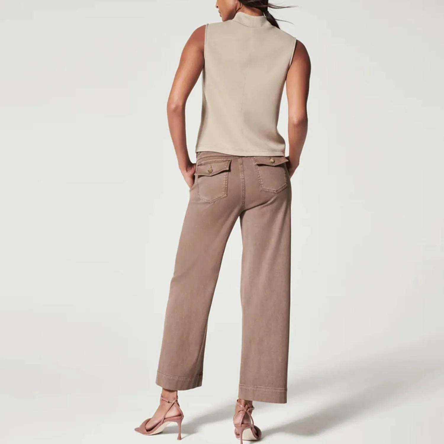 Women High Waist Casual Wide Leg Long Palazzo Pants Trousers Comfy Work Dress Pants Lounge Yoga Capris Pants
