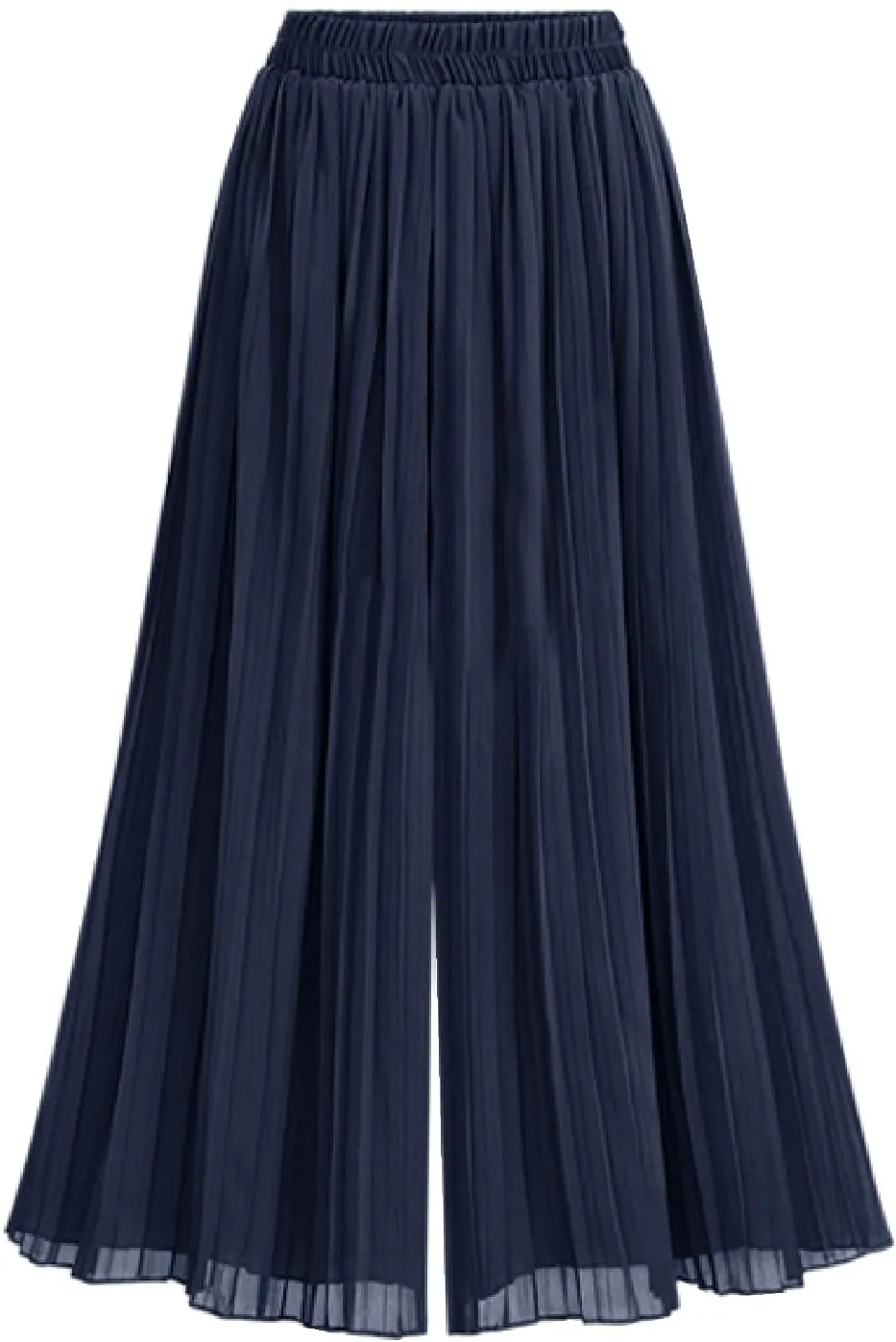 Women Palazzo Pants High Waisted Wide Leg Pants Pleated Chiffon Baggy Casual Travel Beach Summer Flowy Lounge Trouser