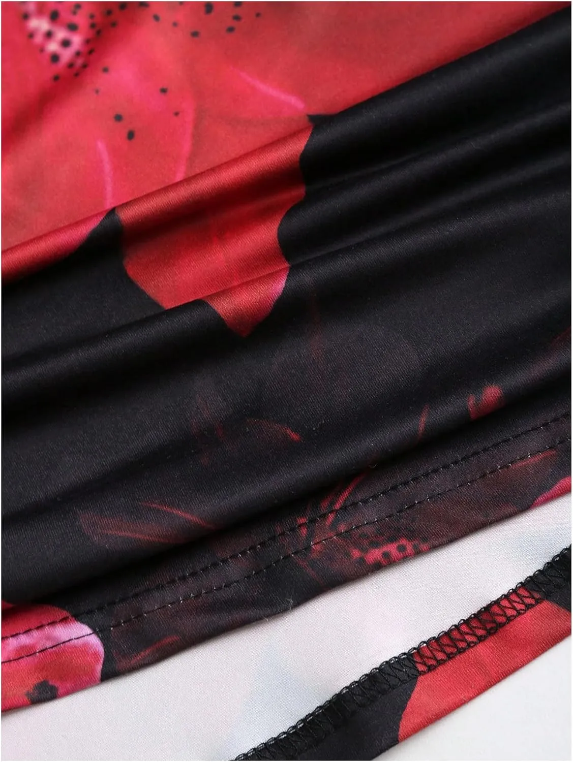 Women's Floral Print Maxi Skirt Ruffle Hem Ruched Fishtail Bodycon Long Skirts Vacation Going Out Outfits