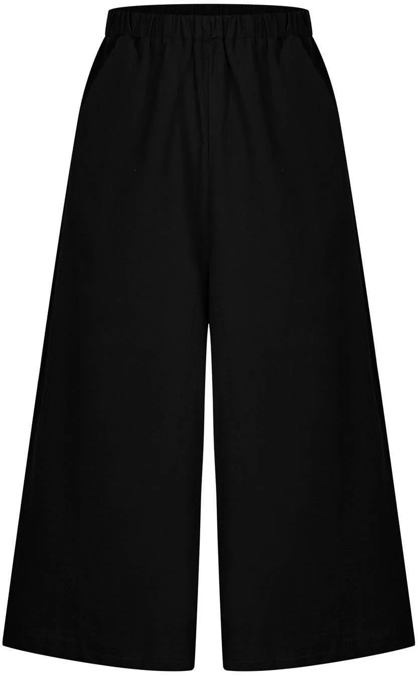 Womens Flowy Wide Leg Pants Casual Summer Beach Long Palazzo Pants Oversized Loose High Waist Lounge Trousers Slacks