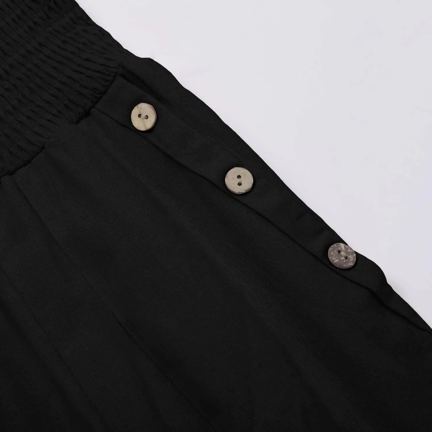 Womens Linen Blend Summer Letter Patched Palazzo Lounge Pants Elastic Waist Wide Leg Slim Fit Palazzo