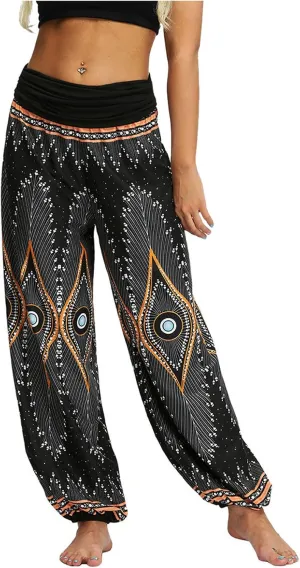 Women's Linen Pants Summer Casual Palazzo Beach Pant Drawstring High Waist Wide Leg Trousers Vacation Outfits