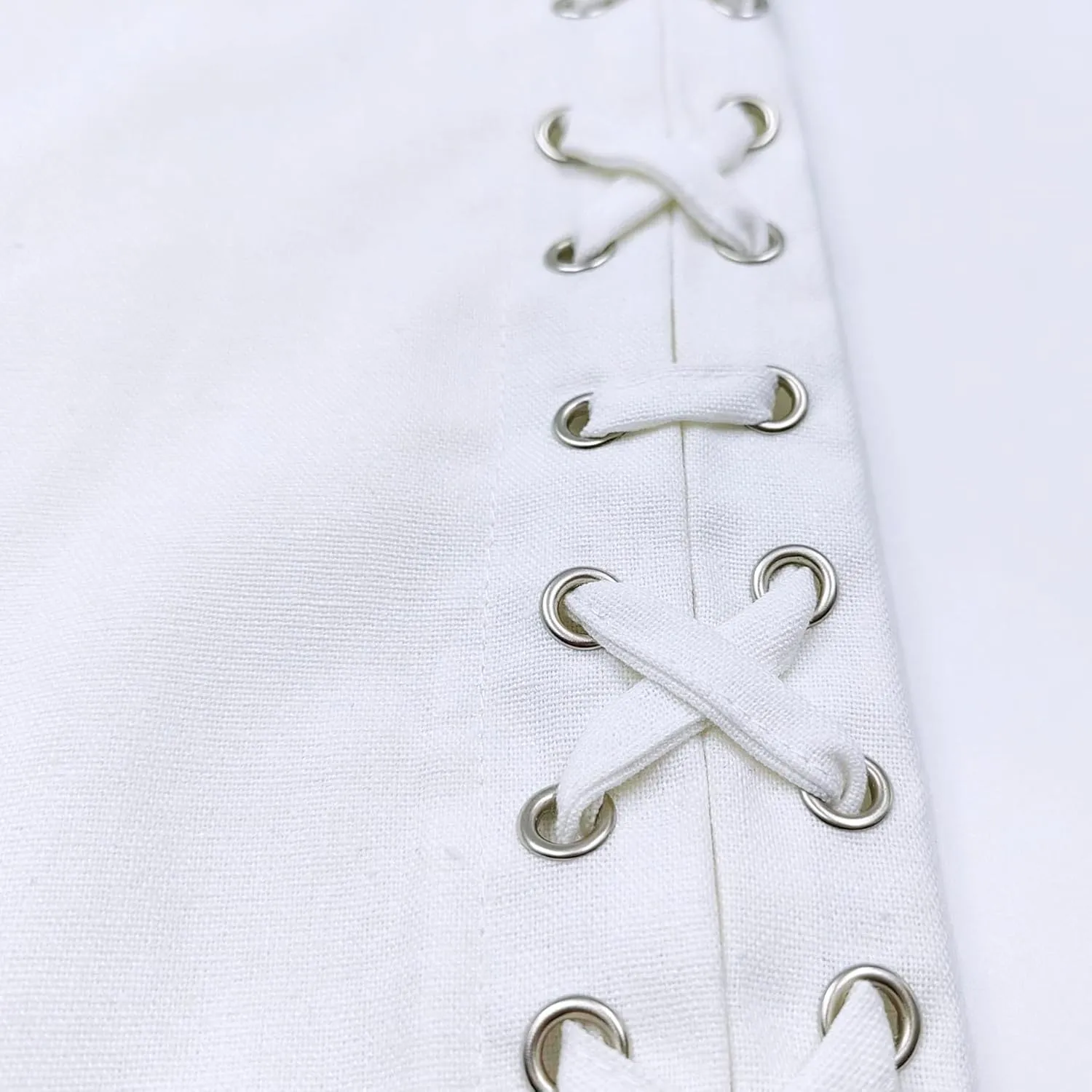 Womens Linen Pants with Pockets High Waist Comfy White Casual Pants Lightweight Loose Trousers