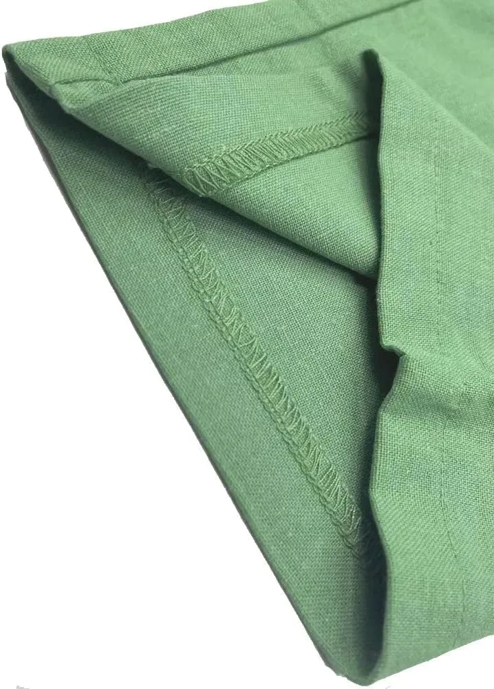 Womens Linen Pants with Pockets Loose Elastic High Waisted Comfy Beach Trousers Summer Lightweight Embroidered Casual Pants