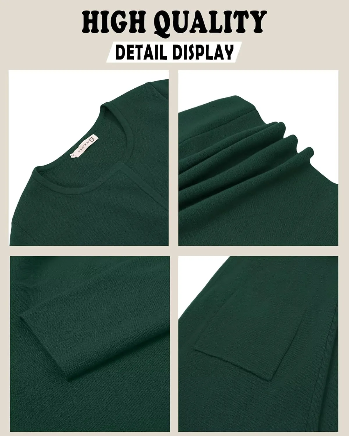 Women's Open Front Cardigan Sweater Long Sleeve Casual Knit Lapel Coatigan Coat