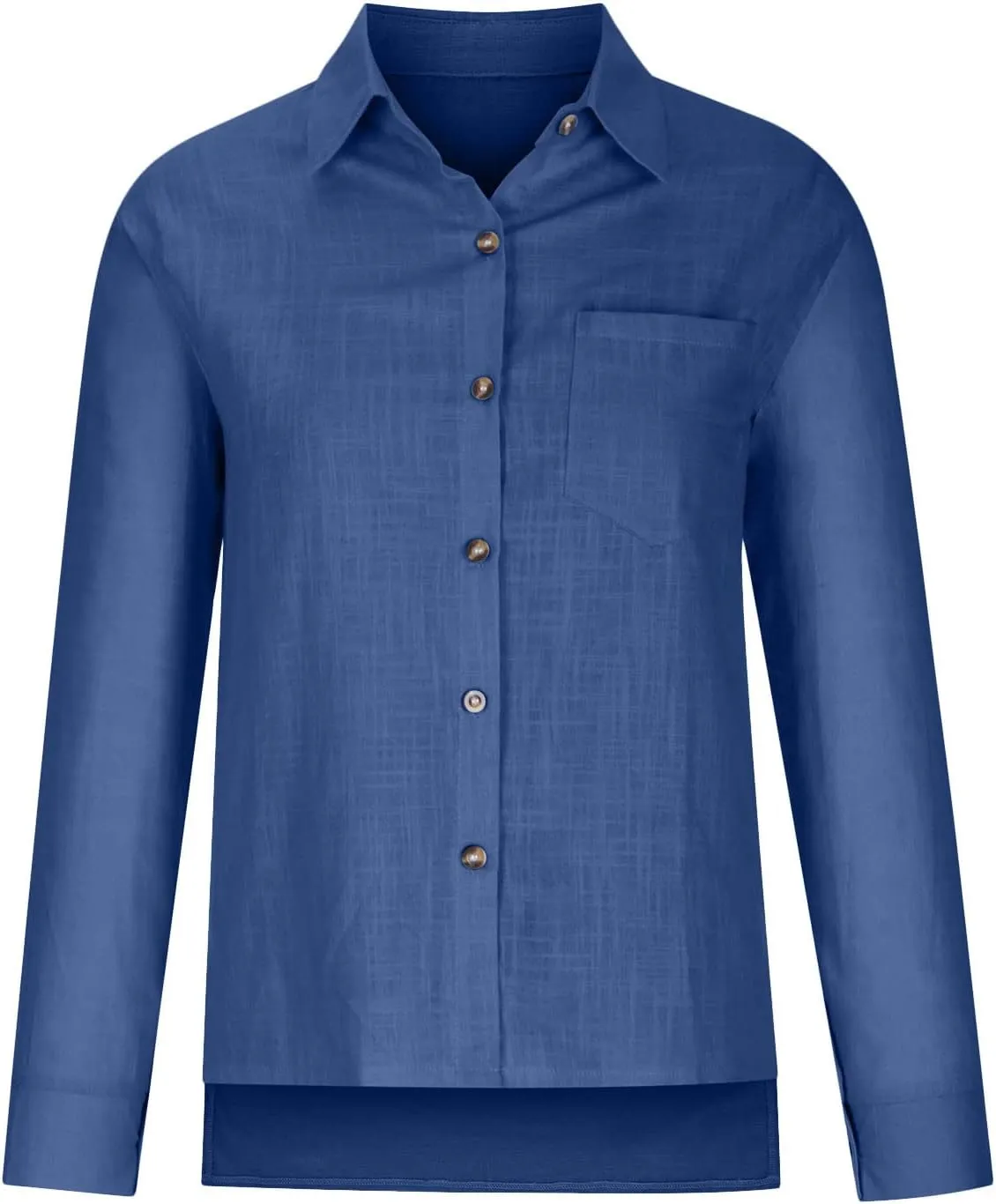 Women's Striped Button Up Blouse Trendy Business Tops Dressy Soft Cotton Linen Tops Casual Long Sleeve Tops Fall Shirt