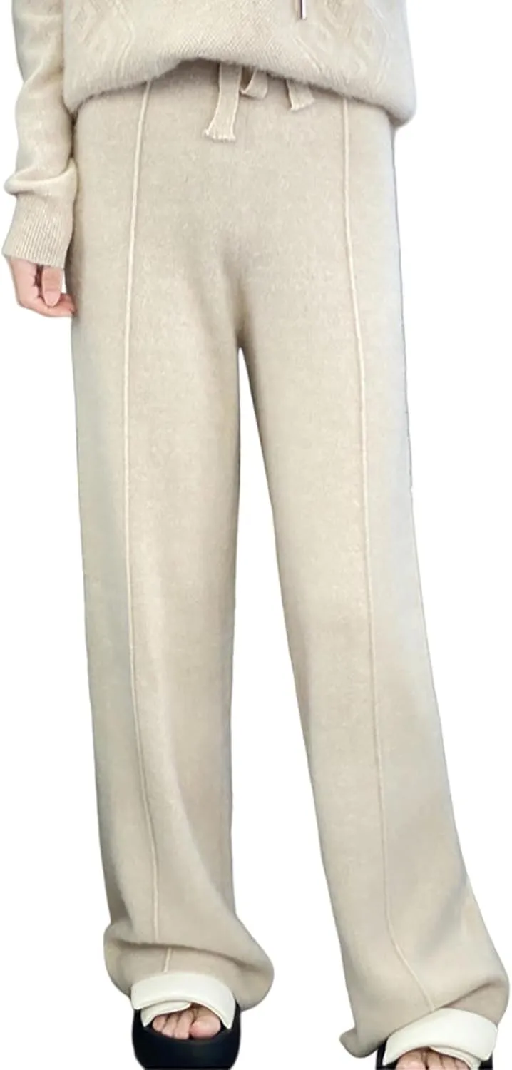 Womens Wide Leg Sweatpants Flare High Waisted Baggy Pants Drawstring Athletic Joggers Fashion 2025 Winter Outfits