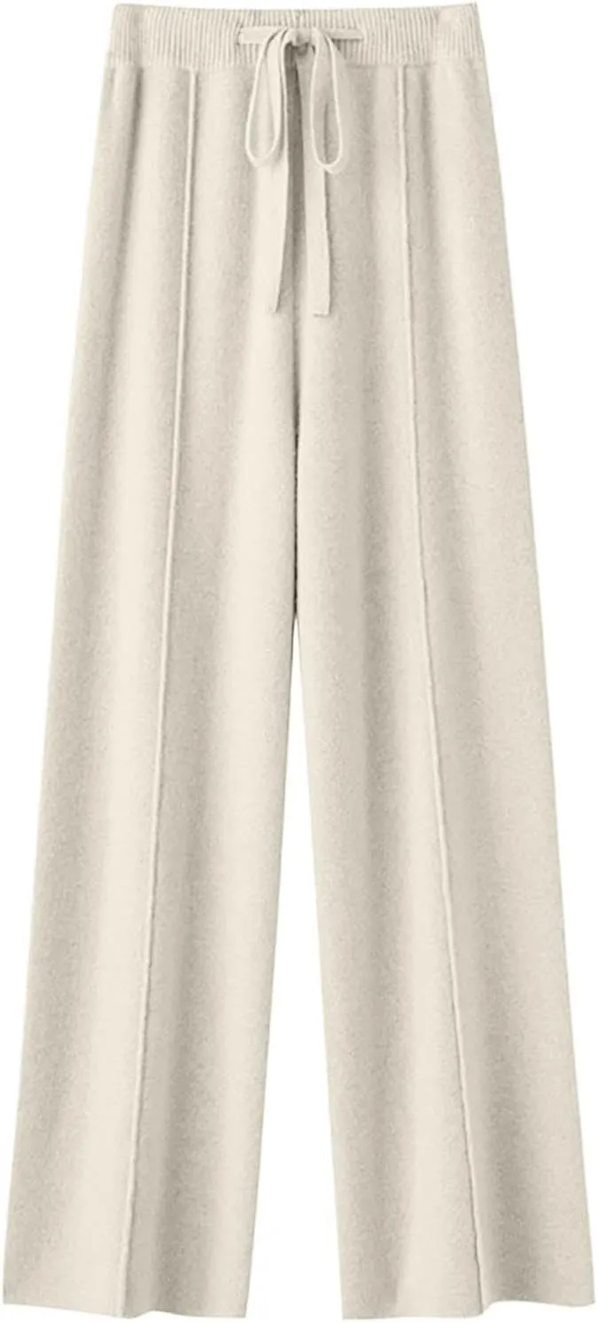 Womens Wide Leg Sweatpants Flare High Waisted Baggy Pants Drawstring Athletic Joggers Fashion 2025 Winter Outfits