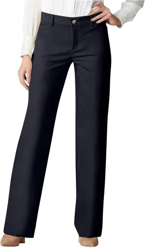 Work Pants for Women 2025 High Waist Stretch Comfy Straight Leg Dress Long Pants Trendy Casual Business Suit Trouser