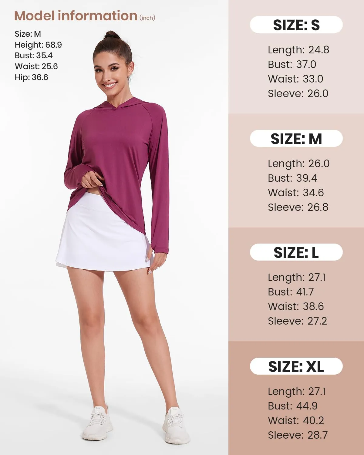 Xelky Women's Hoodie Long Sleeve Sun Shirts Lightweight UV Protection Hooded Shirt Athletic Hoodie with Thumb Hole
