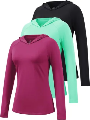 Xelky Women's Hoodie Long Sleeve Sun Shirts Lightweight UV Protection Hooded Shirt Athletic Hoodie with Thumb Hole