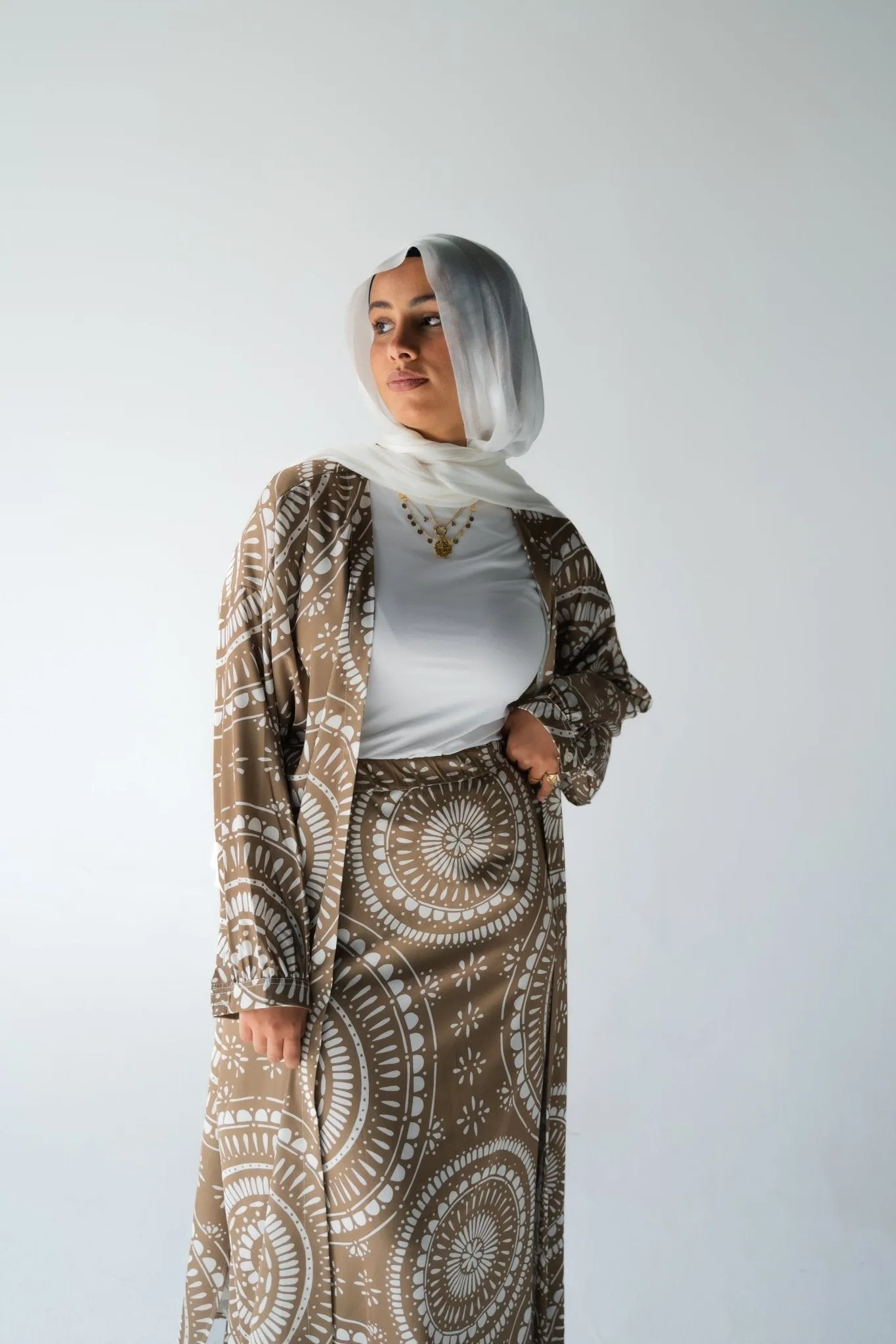Zaafarana satin set